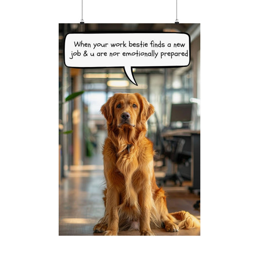 Vertical Poster - Golden Retriever Farewell Gift Idea