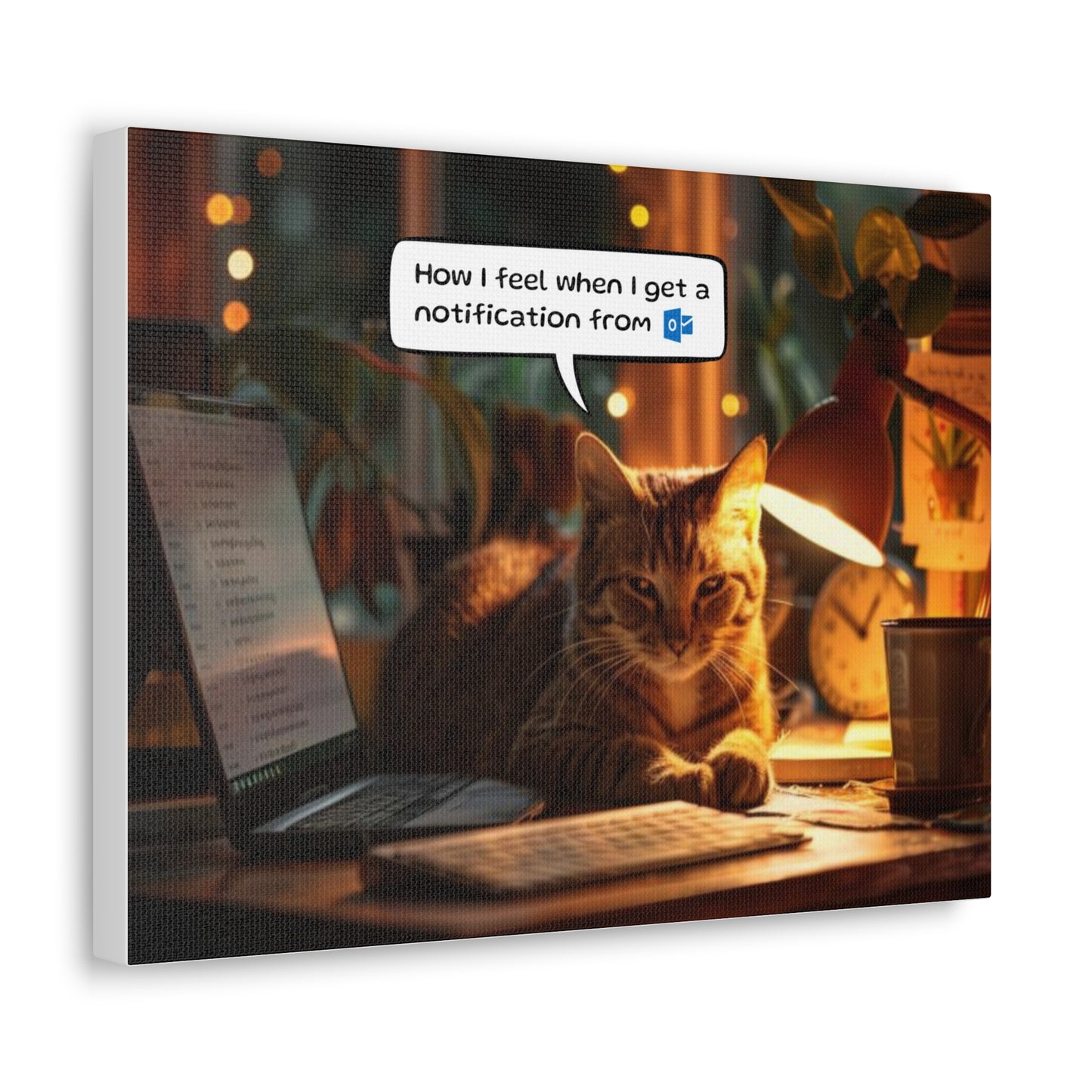 Canvas Print - Annoyed Cat Employee Design