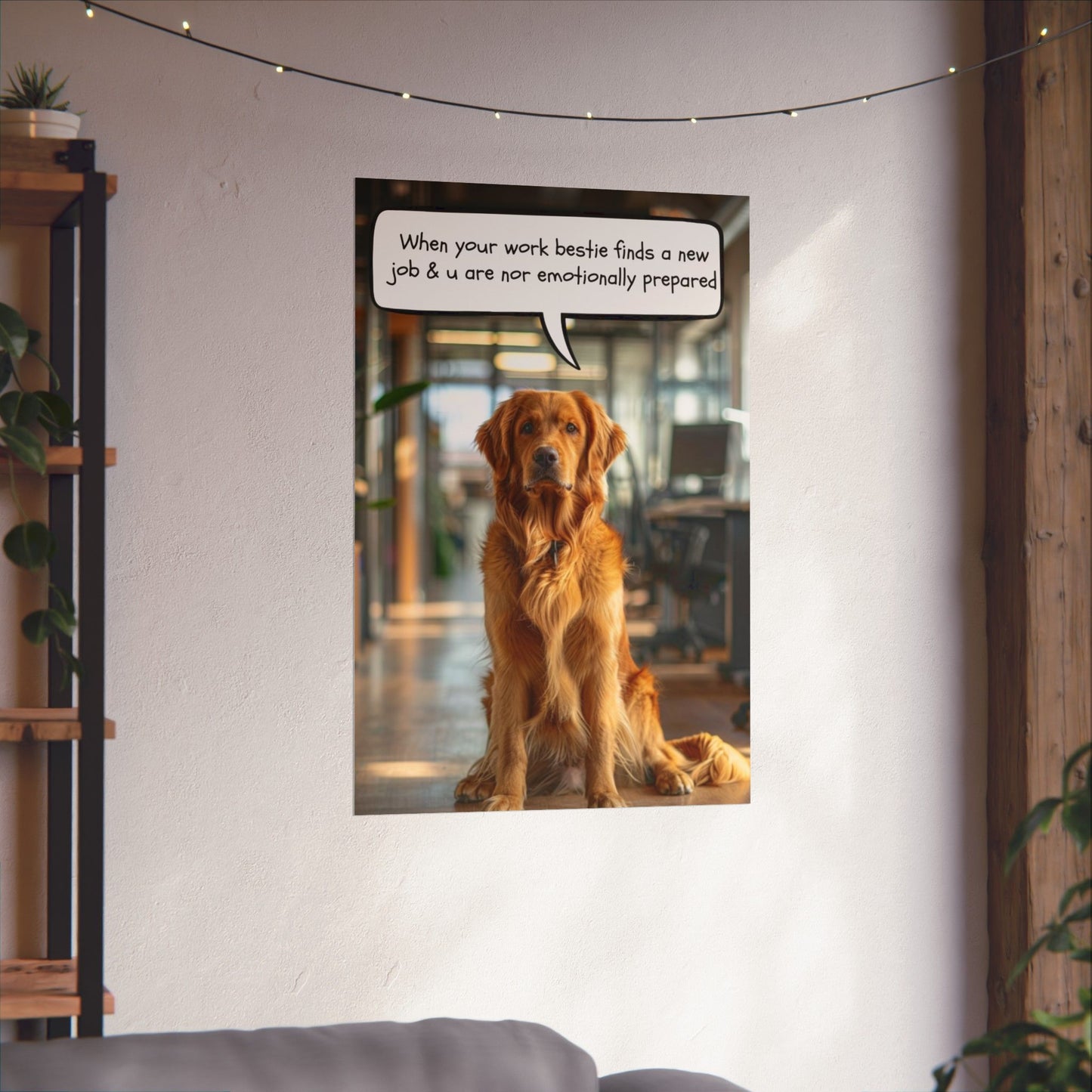 Vertical Poster - Golden Retriever Farewell Gift Idea