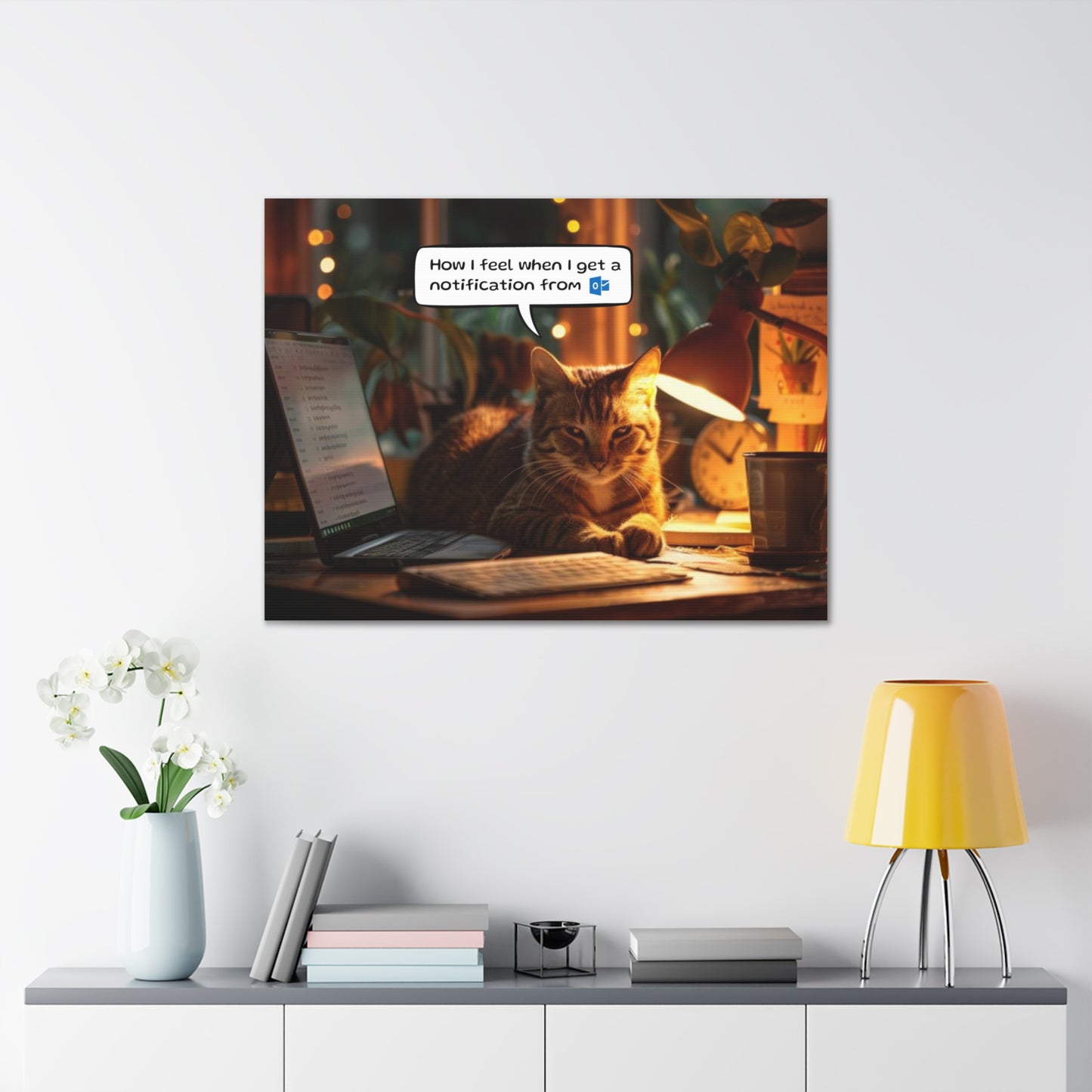 Canvas Print - Annoyed Cat Employee Design