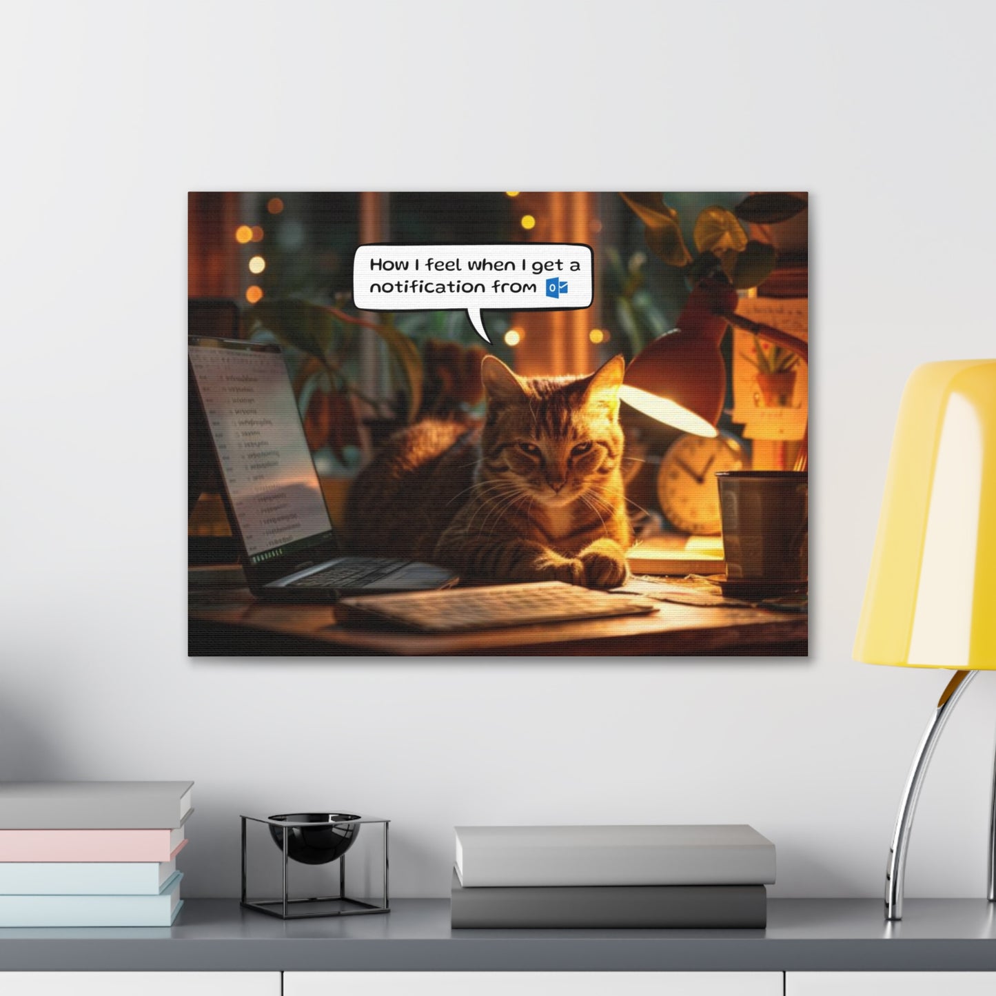 Canvas Print - Annoyed Cat Employee Design